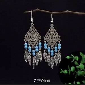 UHAVIT New Retro Alloy Beads Dropped Earrings